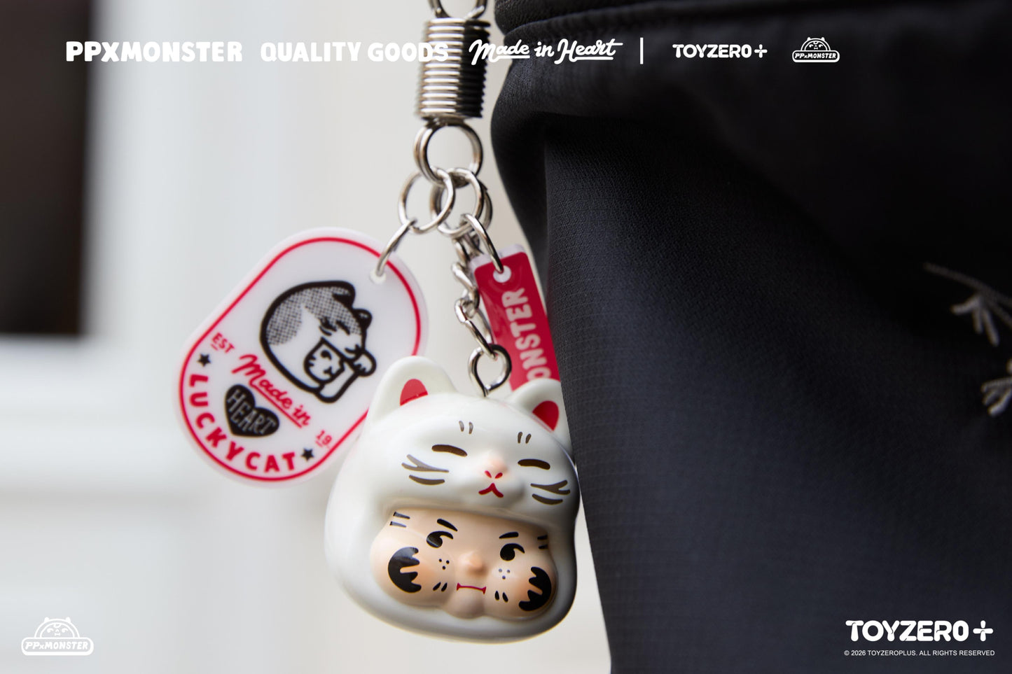 PP X MONSTER Lucky Cat Keychain Series (Blind Boxes)