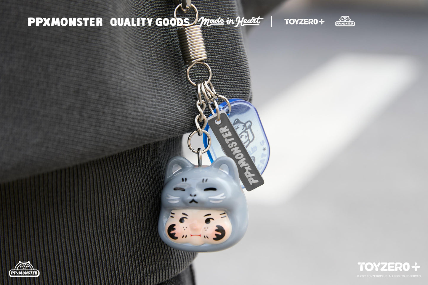 PP X MONSTER Lucky Cat Keychain Series (Blind Boxes)