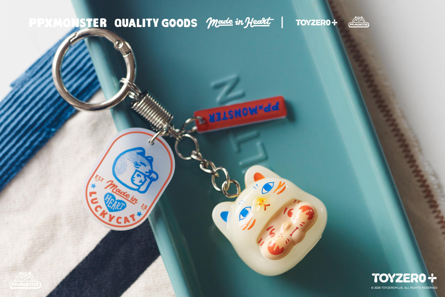 PP X MONSTER Lucky Cat Keychain Series (Blind Boxes)