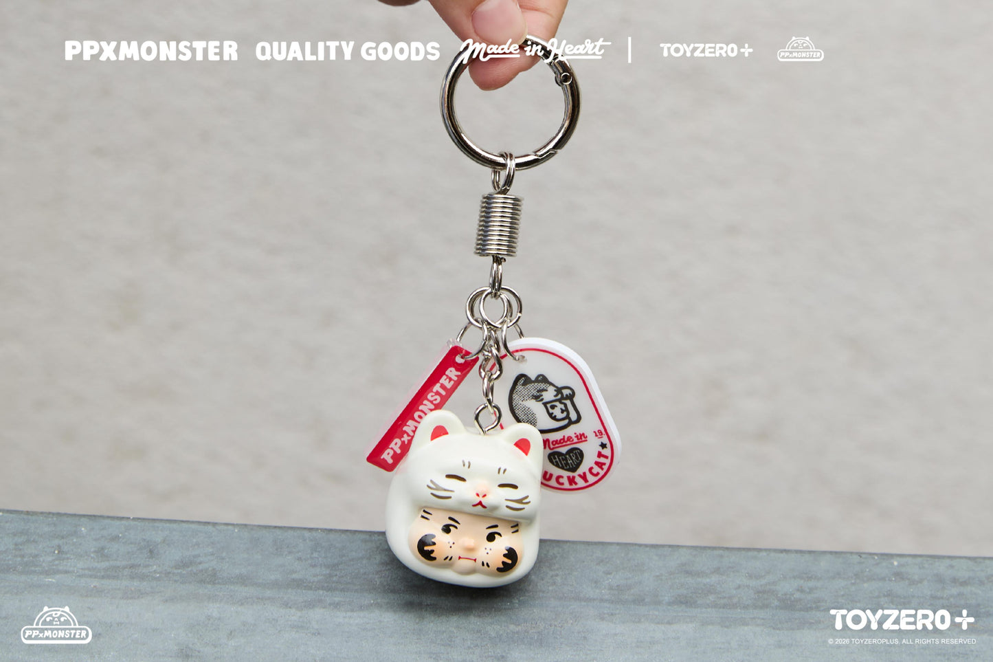 PP X MONSTER Lucky Cat Keychain Series (Blind Boxes)