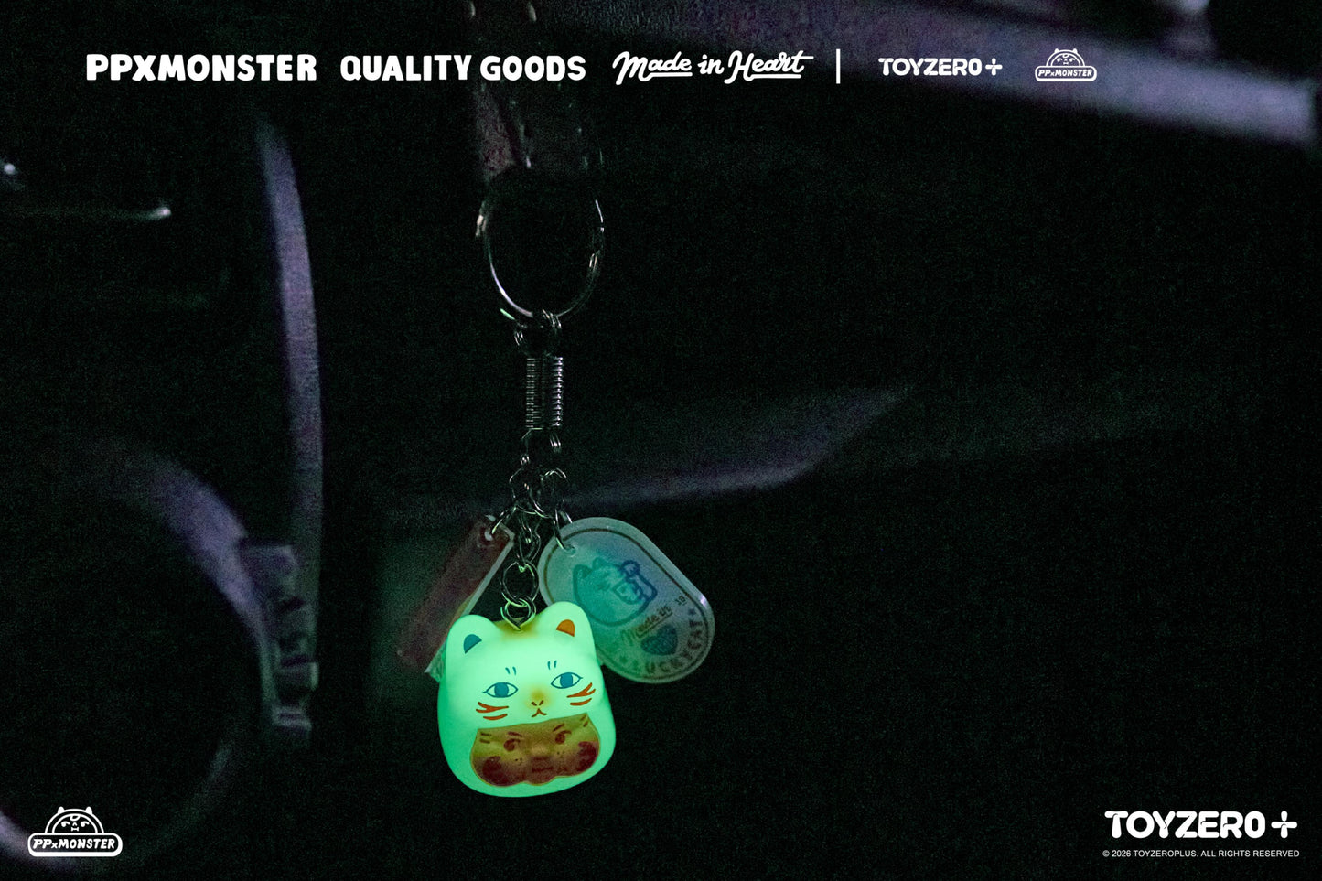 PP X MONSTER Lucky Cat Keychain Series (Blind Boxes)