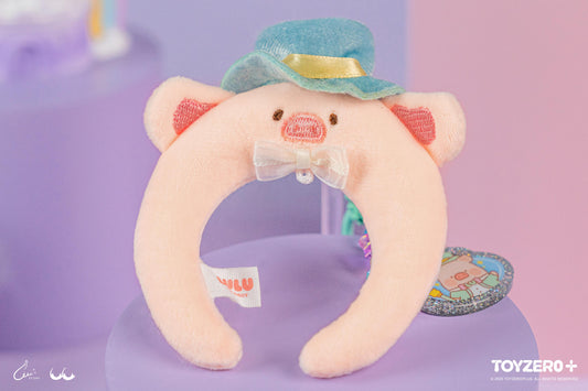 LULU THE PIGGY LULULAND - MAGICIAN LU HEADBAND PLUSH KEYCHAIN